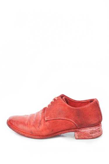 Object Dyed Brushed Leather Laced Derbies
