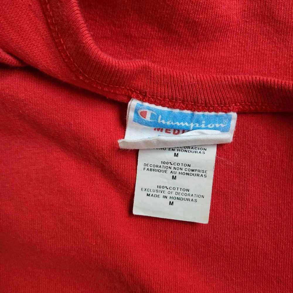 Vintage Champion Red Long Sleeve T-shirt (mens sz… - image 3