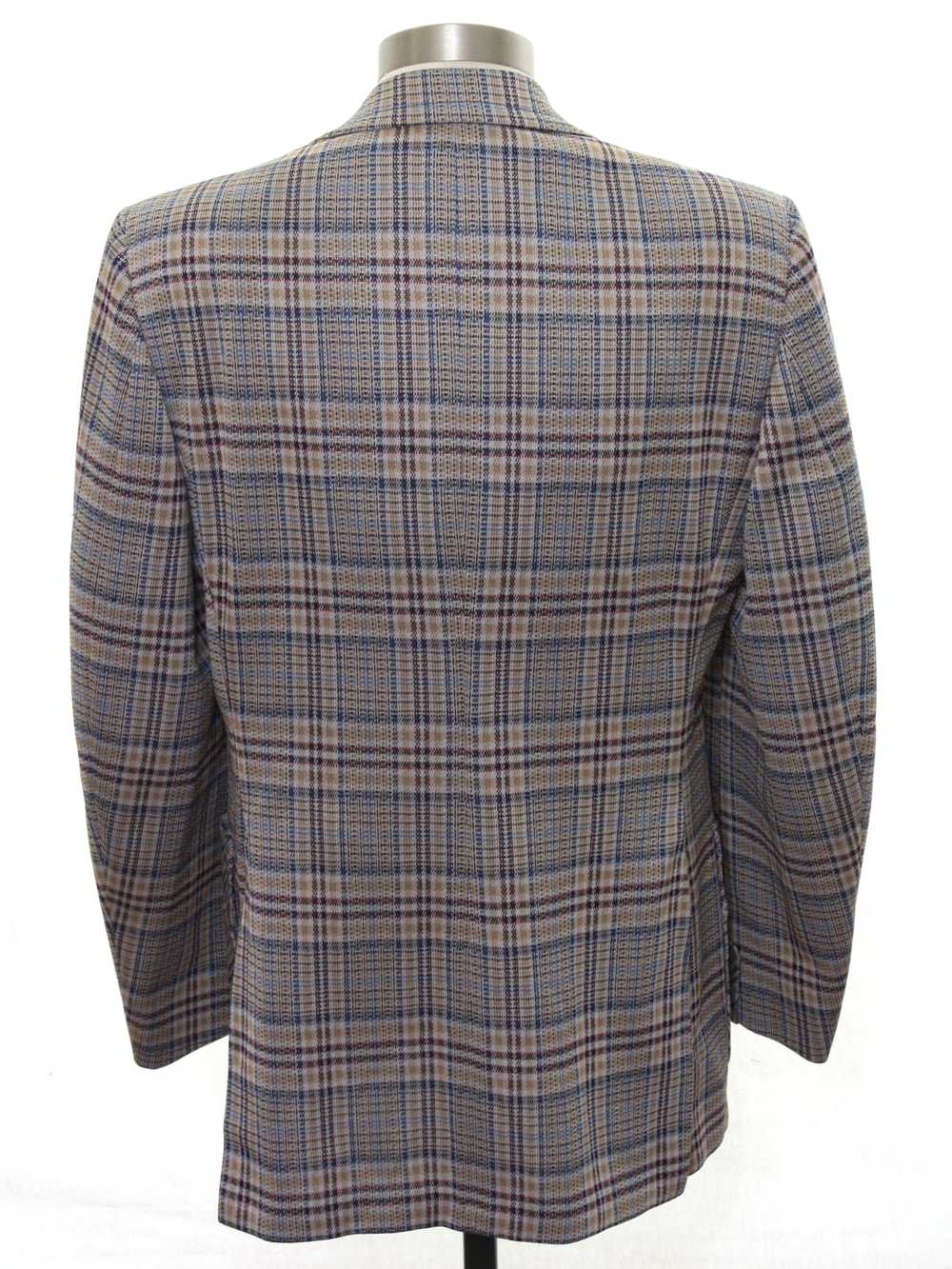 1970's Sears Travelknit Mens Plaid Disco Blazer S… - image 3