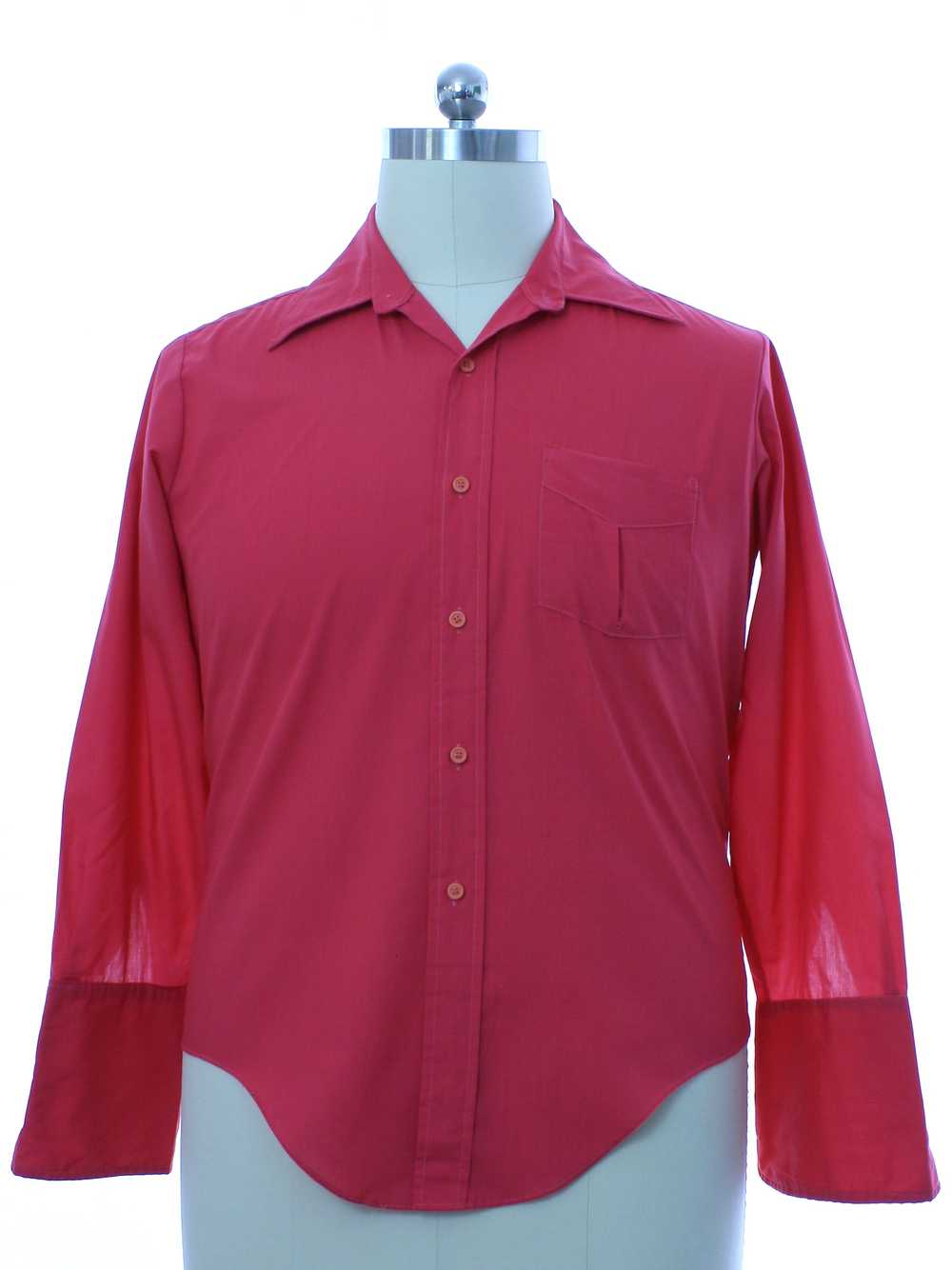 1960's Masterbuilt Mens Mod French Cuff Shirt - image 1