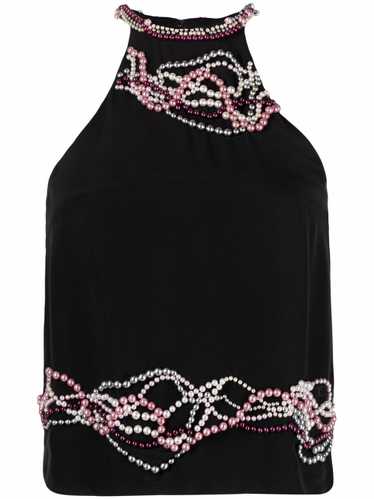 CHANEL Pre-Owned 2002 pearl-embellished halterneck