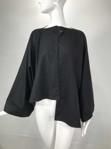 Ivan Grundahl Black Wool Kimono Sleeve Asymmetrica