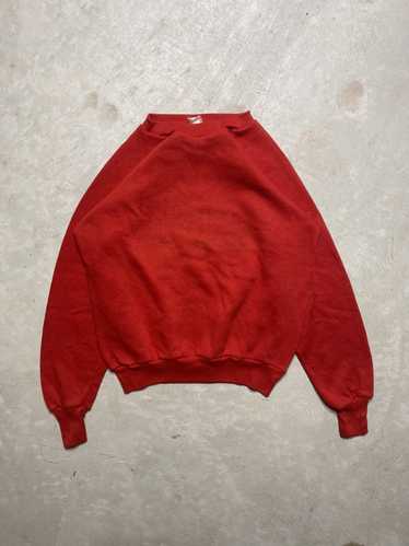Japanese Brand × Vintage 1970’s Bright Red Blank … - image 1