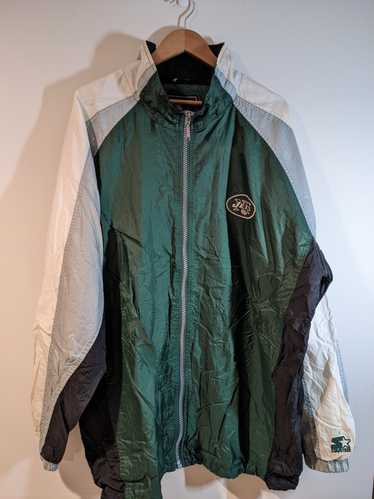Vintage 90s New York Jets Starter Leather Jacket Mens Size 