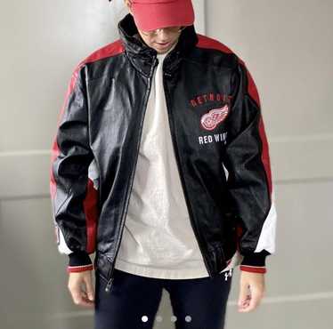 NHL Vintage 90s Detroit Red Wings Leather Jacket