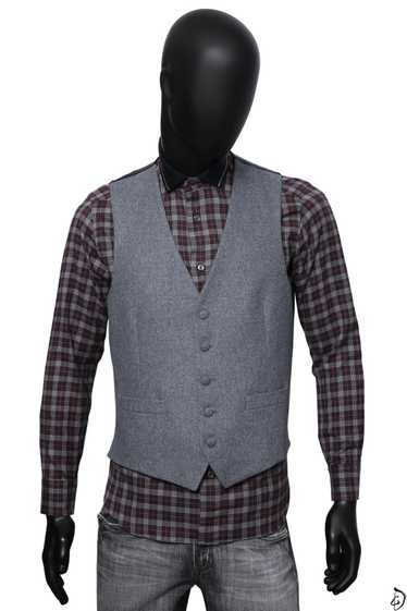 Lardini 710$ Lardini Vest 100% Wool Grey Luxury