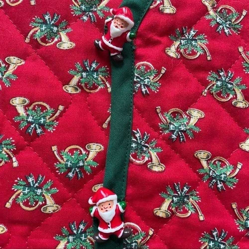 Vintage Vintage Holiday Horn Quilted Reversible H… - image 10