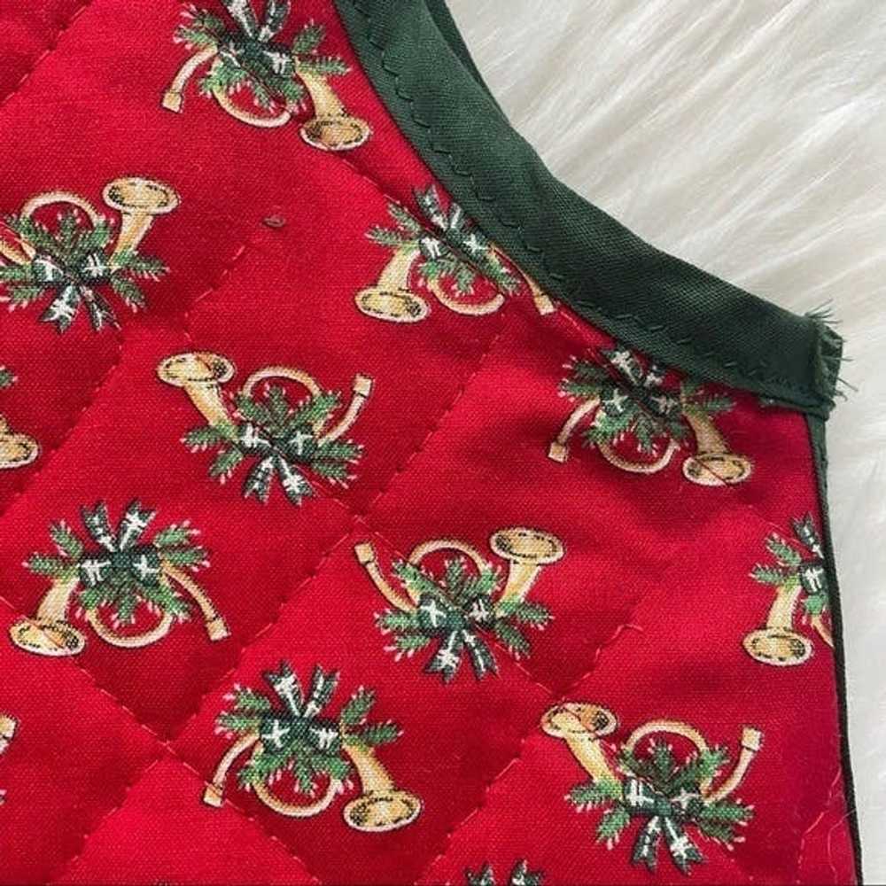 Vintage Vintage Holiday Horn Quilted Reversible H… - image 11