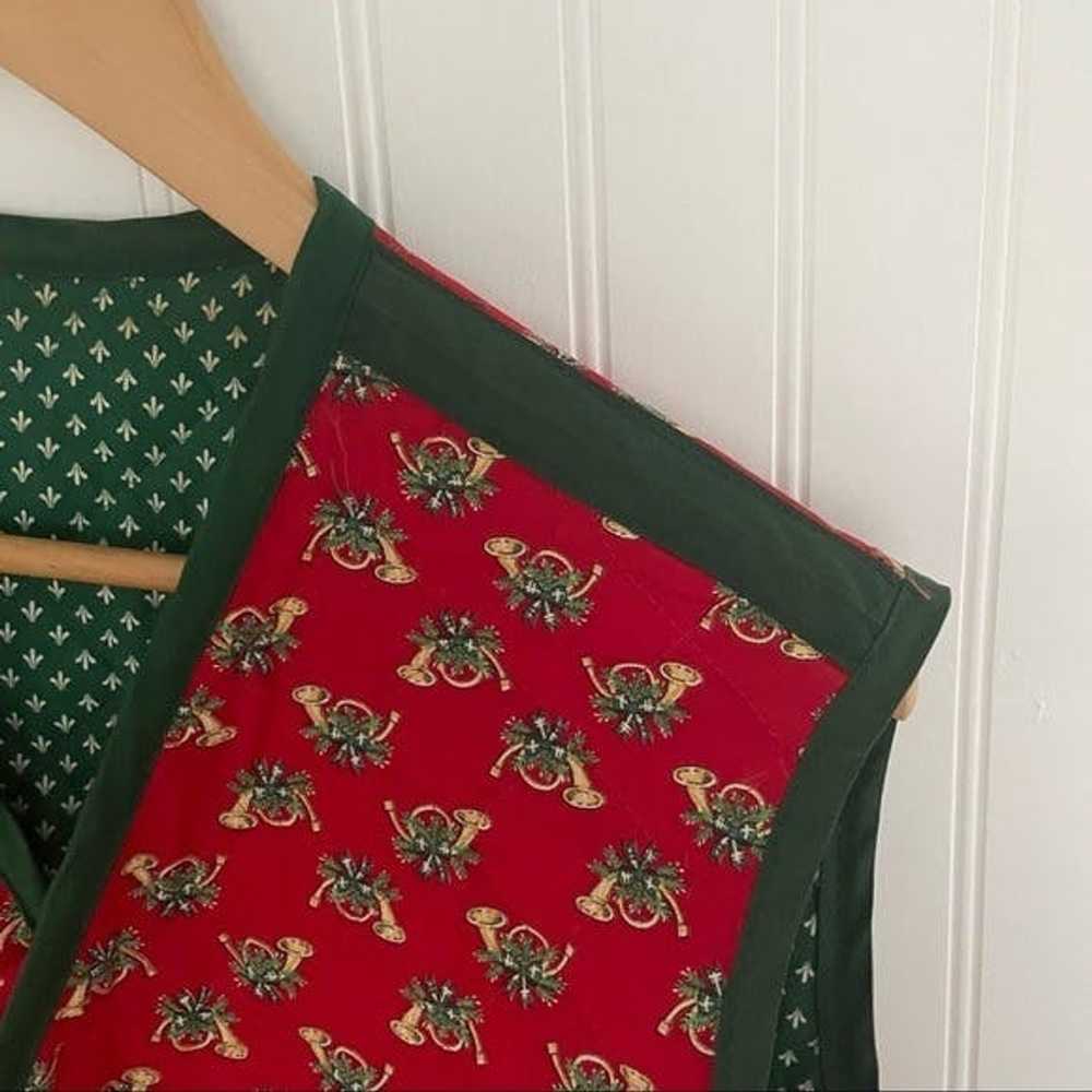 Vintage Vintage Holiday Horn Quilted Reversible H… - image 5