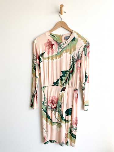 1980's Tropical Print Dress - image 1
