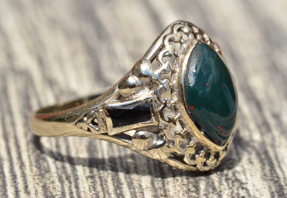 The Maybrook: Antique Filigree Bloodstone and Fre… - image 2