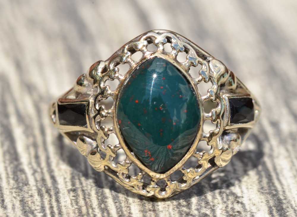The Maybrook: Antique Filigree Bloodstone and Fre… - image 5