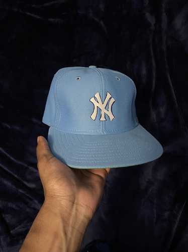 Vintage 90's Original New York Yankees Baby Blue Pin Strip 