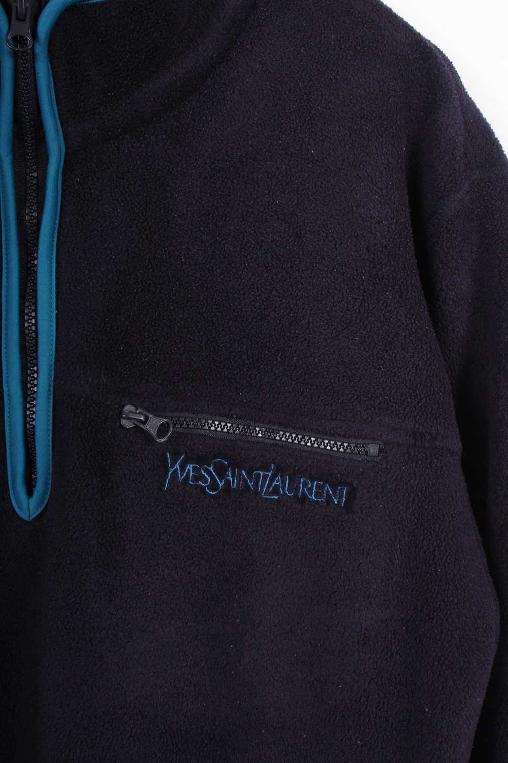 Yves Saint Laurent 1/4 Zip Fleece Navy XL - image 3