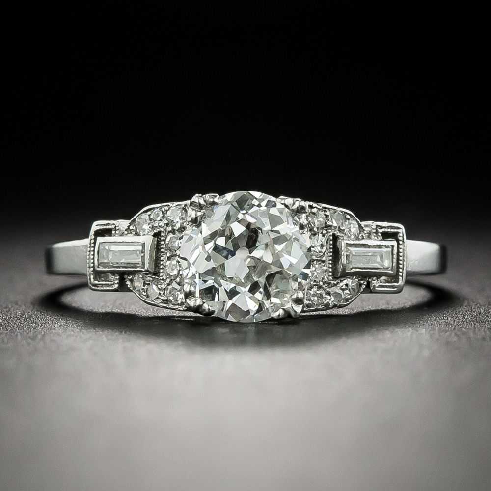 Art Deco 1.08 Carat Diamond Engagement Ring - GIA… - image 1