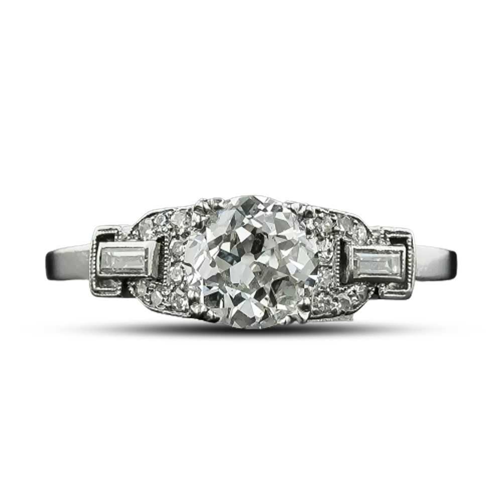 Art Deco 1.08 Carat Diamond Engagement Ring - GIA… - image 4