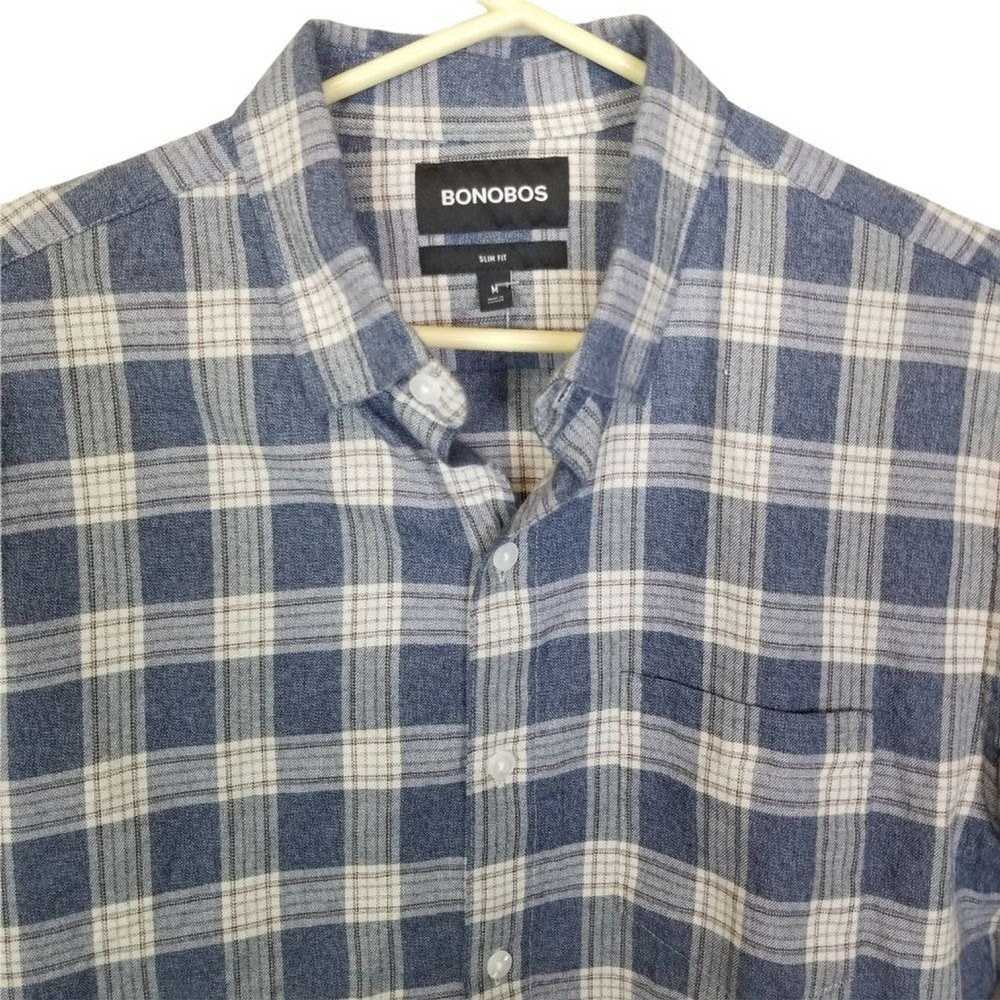 Bonobos Bonobos Mens M Blue Plaid Button Down Shi… - image 3