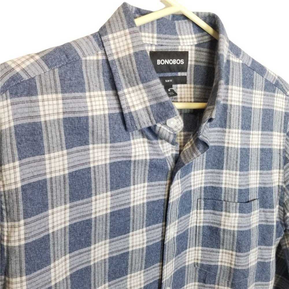 Bonobos Bonobos Mens M Blue Plaid Button Down Shi… - image 6