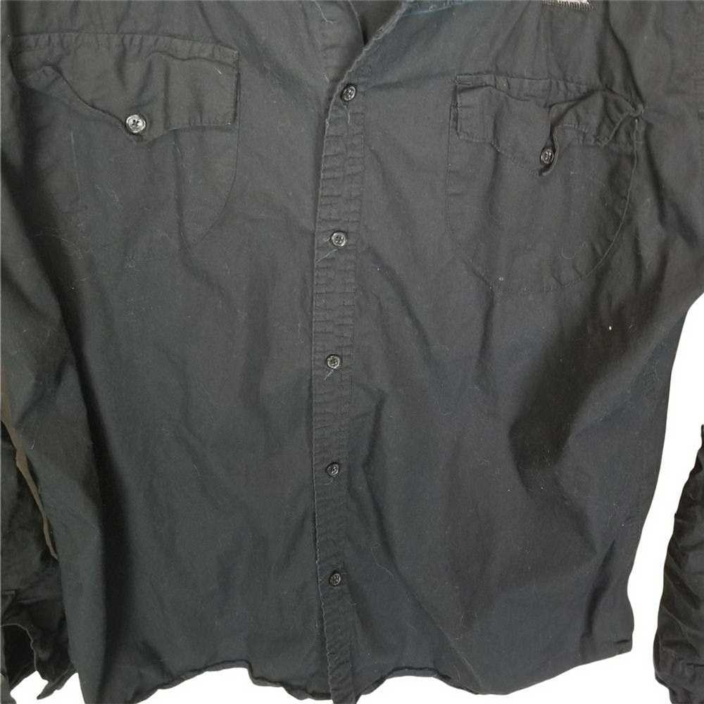 Other MMA Elite Mens 2XL Black Button Up Shirt Lo… - image 3