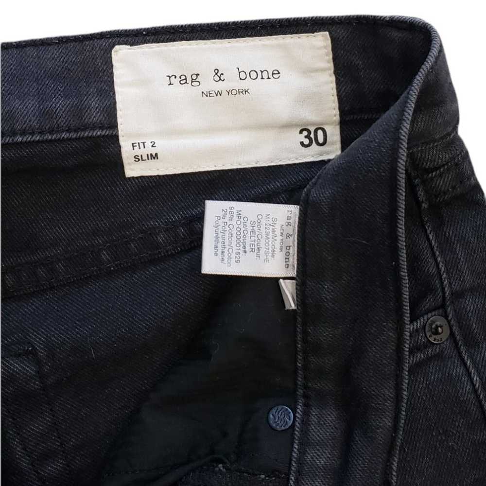 Rag & Bone Rag & Bone Black Fit 2 Slim Jeans 30x30 - image 2