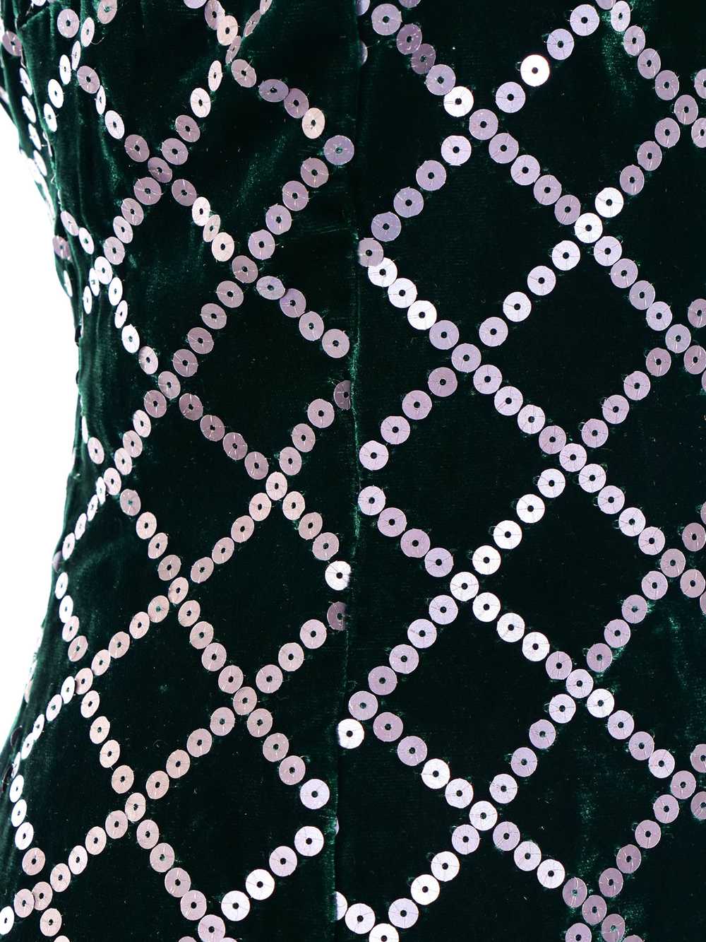 Fendi Sequin Embellished Velvet Mini Dress - image 2
