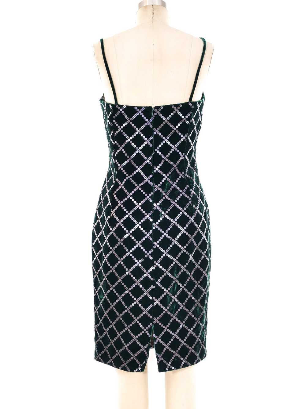 Fendi Sequin Embellished Velvet Mini Dress - image 4