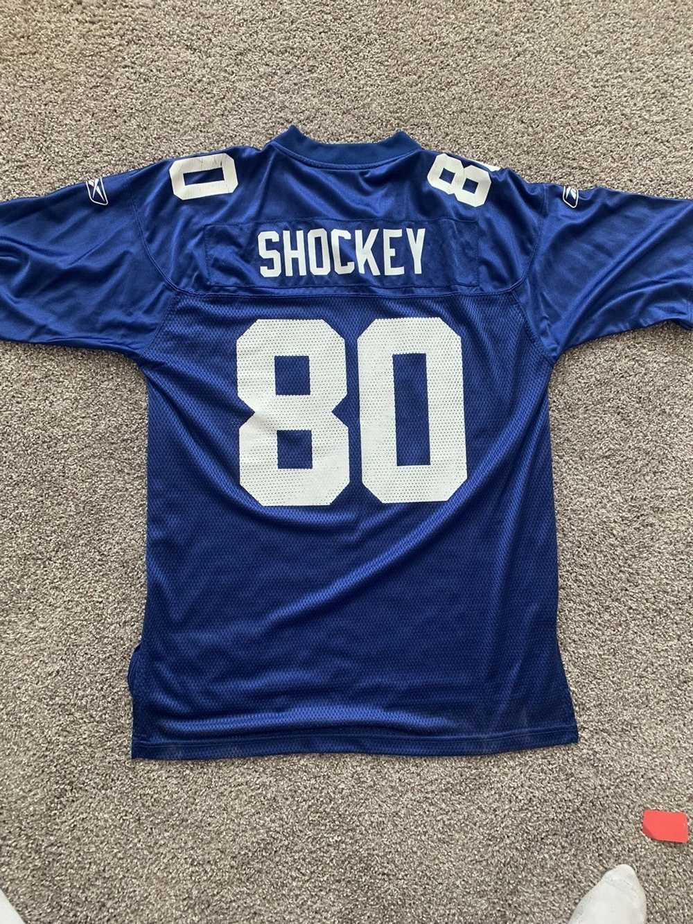 2002-04 New York Giants Shockey #80 Reebok On Field Away Jersey (Excellent)  L