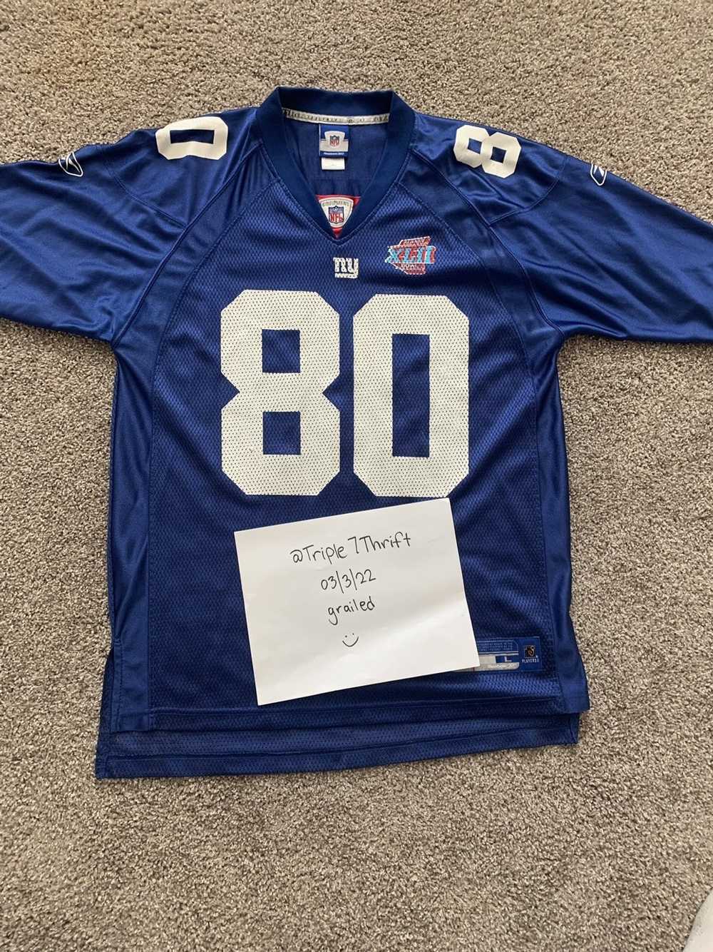 Jeremy Shockey Signed New York Pro White Football Jersey (JSA) — RSA