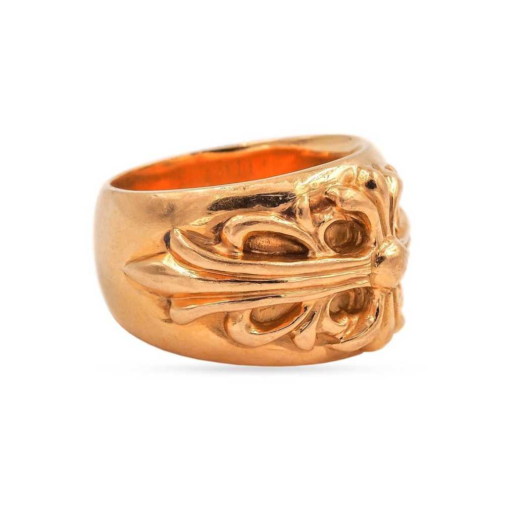 Chrome Hearts Original 22k Gold Ring With Floral … - image 2