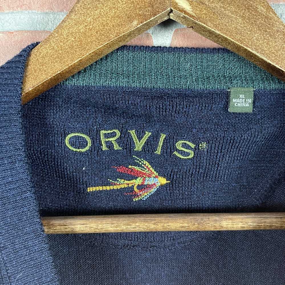 Orvis Orvis Men's Navy Merino Wool Lightweight V-… - image 2