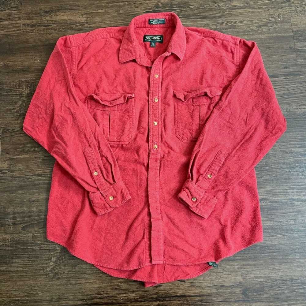 Vintage VTG Neil Martin Button Up Flannel Shirt M… - image 2