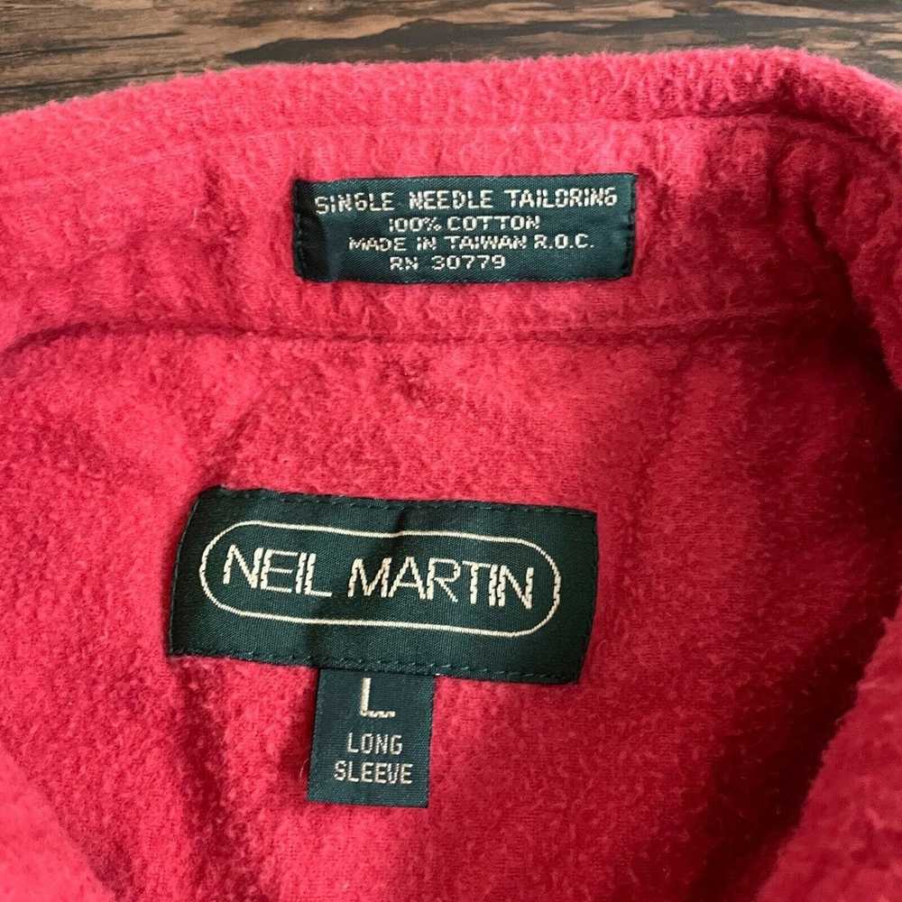 Vintage VTG Neil Martin Button Up Flannel Shirt M… - image 4