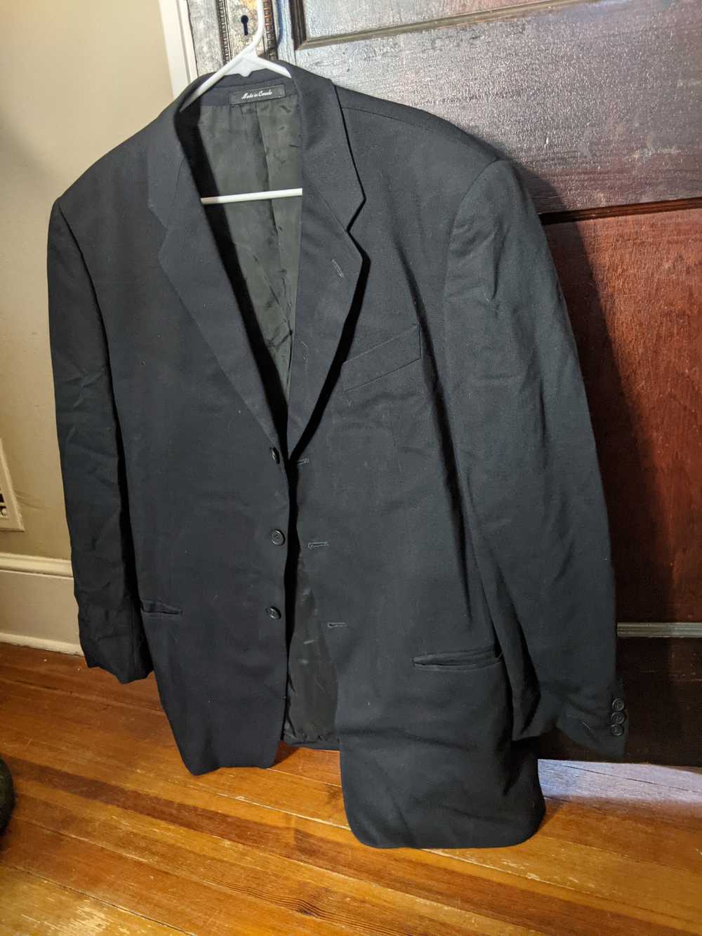 Armani × Giorgio Armani Black wool corduroy blaze… - image 1