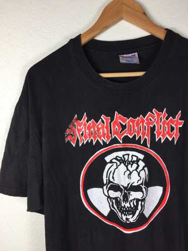 Vtg 90s Final Conflict hardcore Punk Band Tshirt