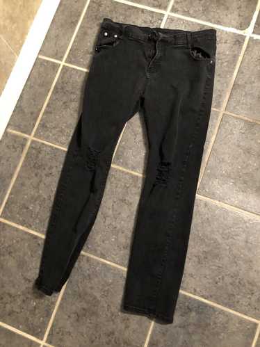 Streetwear 36x28 Modded Black Trashed Skinny Jenas