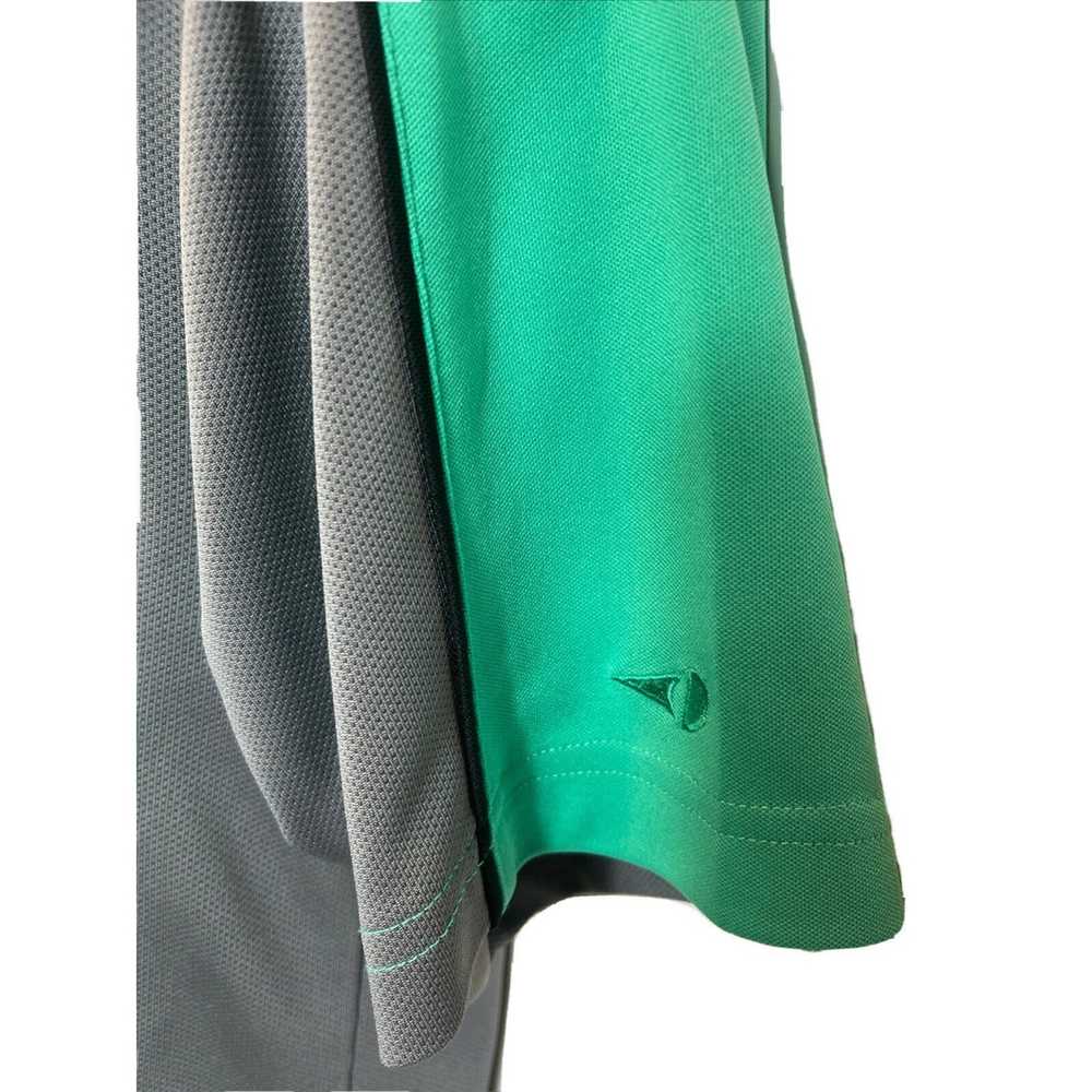 Grand Slam Golf Air Flow Green/Gray Polo Short Sl… - image 5