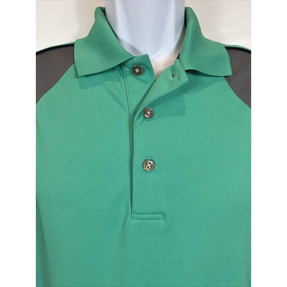 Grand Slam Golf Air Flow Green/Gray Polo Short Sl… - image 6