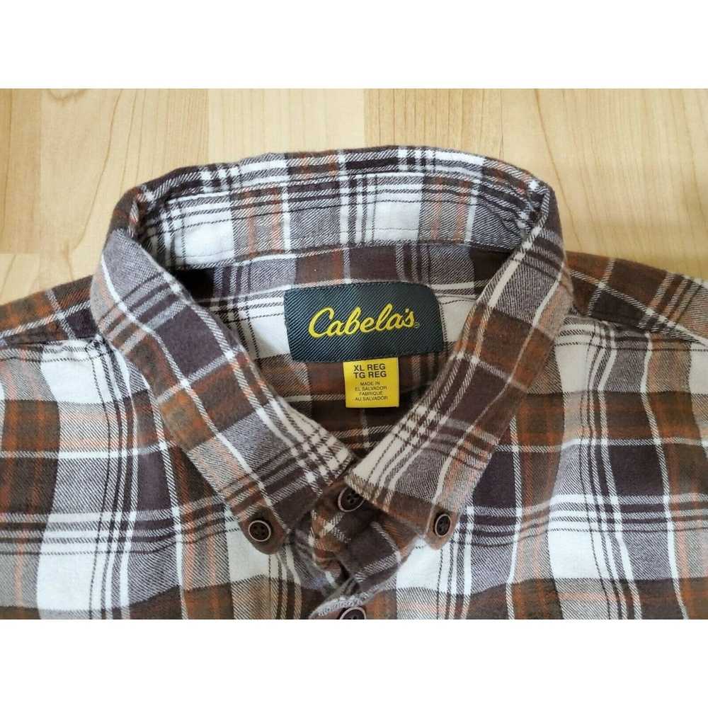 Cabelas Cabelas Shirt Mens XL Plaid Flannel Heavy… - image 3