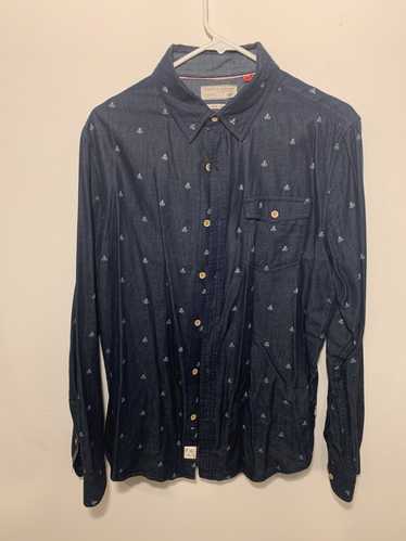 Cactus Clothing Dark Blue Cactus Cotton Button Up 