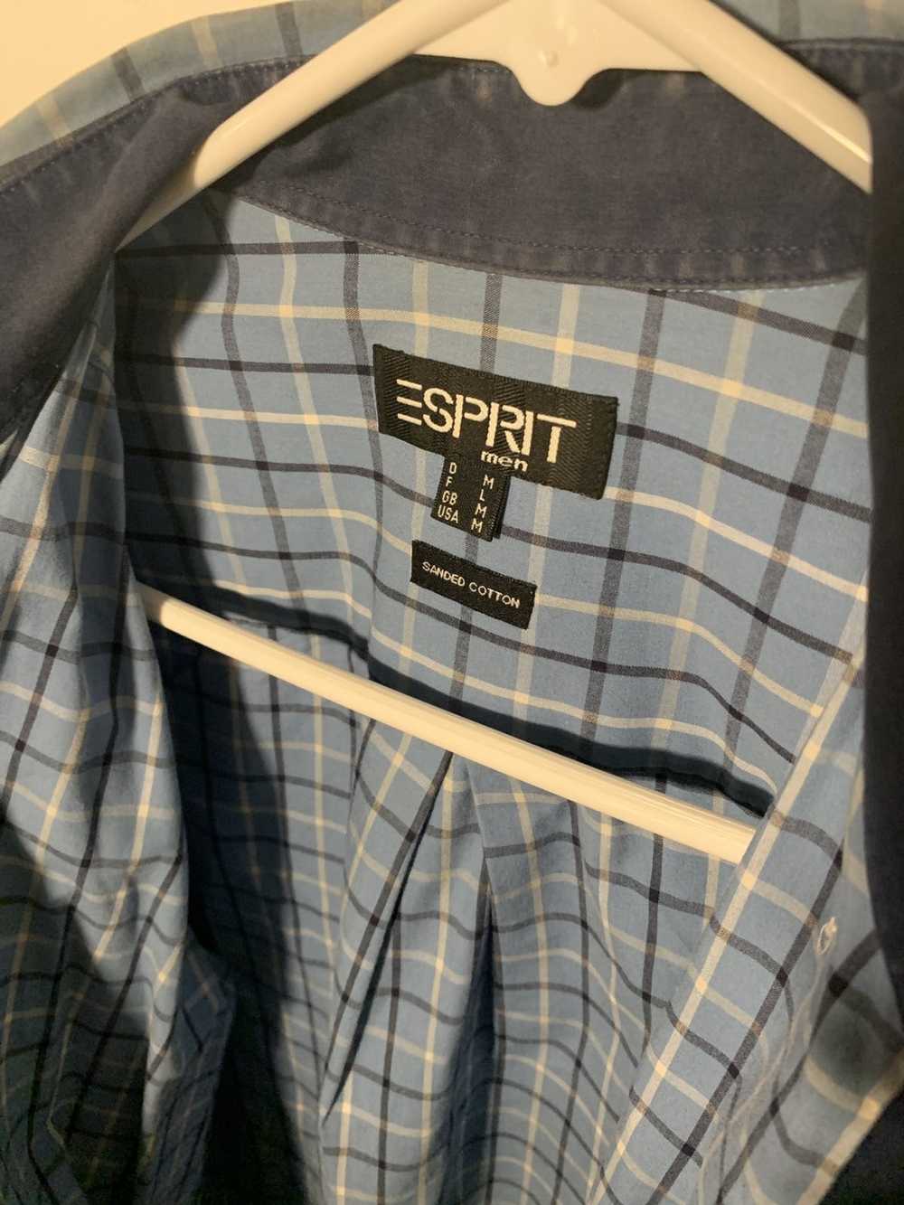 Esprit Esprit Sanded Cotton Blue Checkerboard But… - image 4