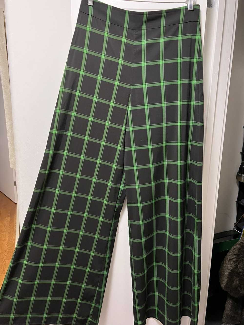 Other Alice + Olivia black and green plaid flare … - image 1