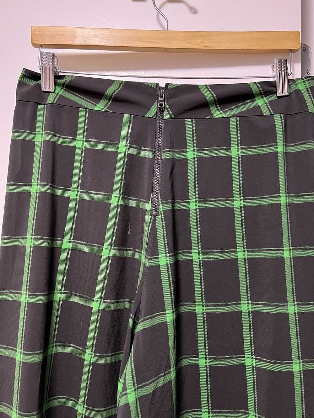 Other Alice + Olivia black and green plaid flare … - image 2