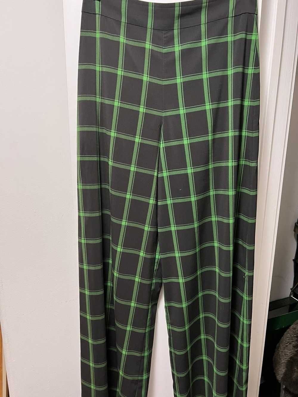 Other Alice + Olivia black and green plaid flare … - image 4