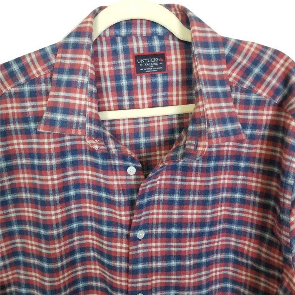 UNTUCKit UNTUCKit Mens XXLT Red Plaid Button Up F… - image 2