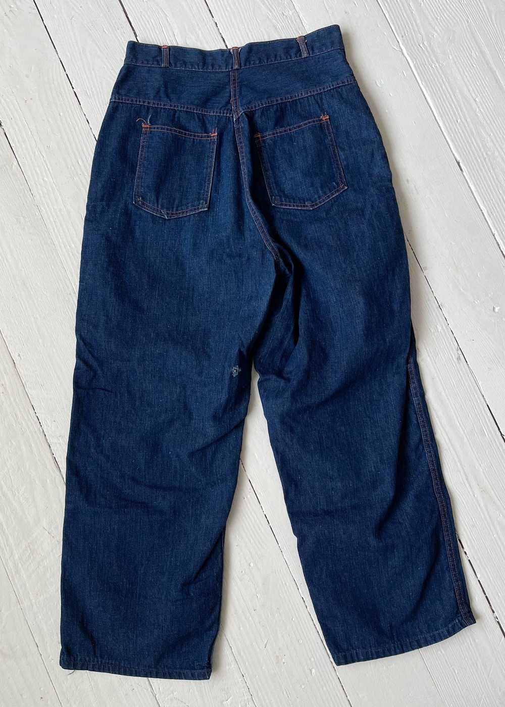 Vintage 1950s Side Zip Jeans - image 4