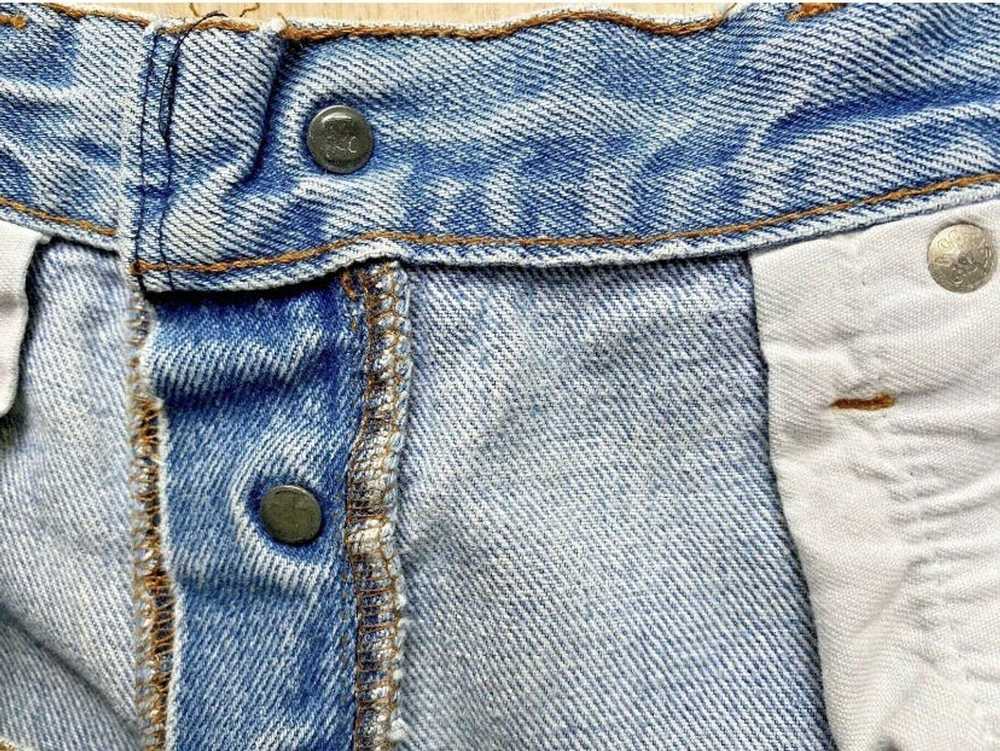 Levi's VTG 80s 1980s LEVI'S 501 Thrashed Jeans 33… - image 8