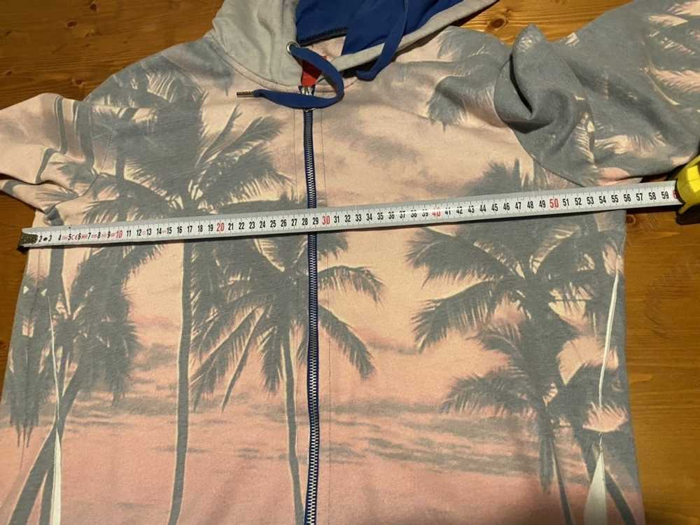 Other Gaudi Jeans Hoodie Pink Blue Palm Trees - image 8