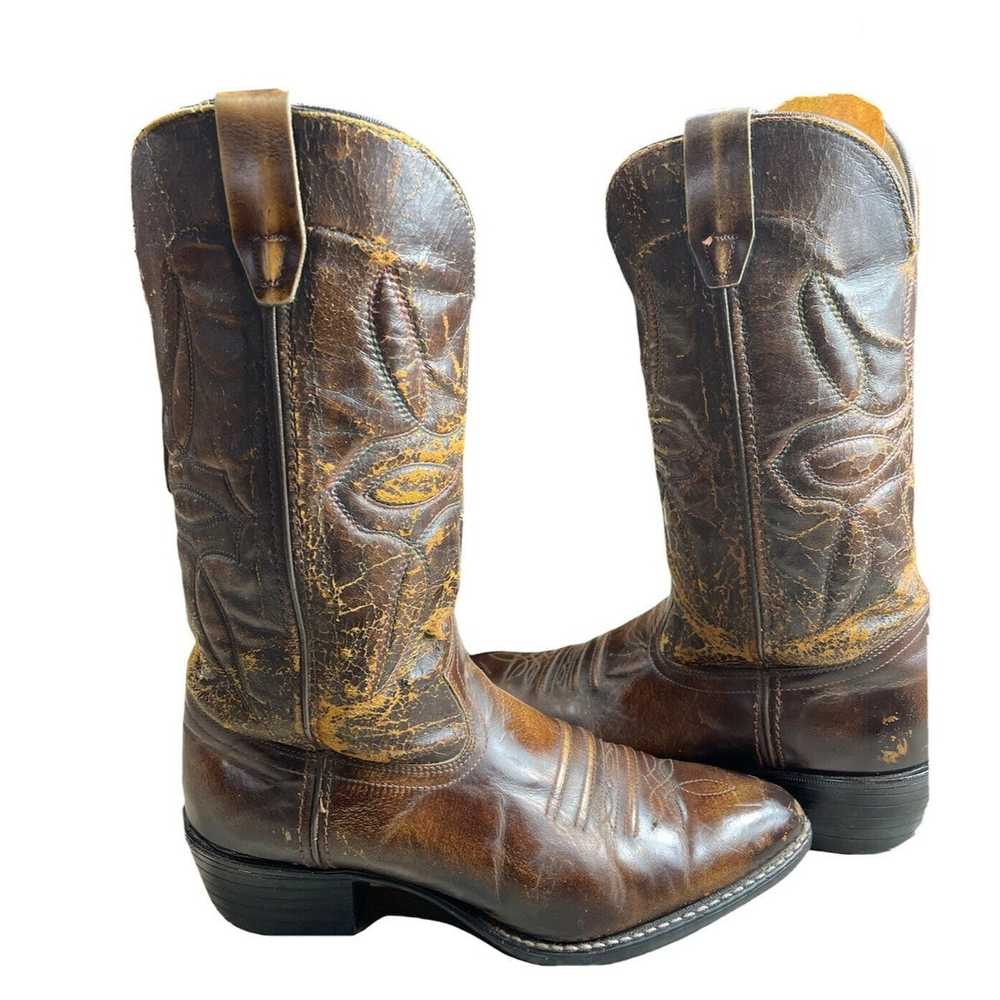 Other × Vintage Cowboy Brown boots distress - image 1