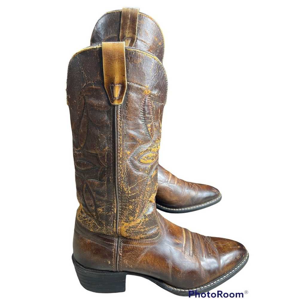 Other × Vintage Cowboy Brown boots distress - image 2