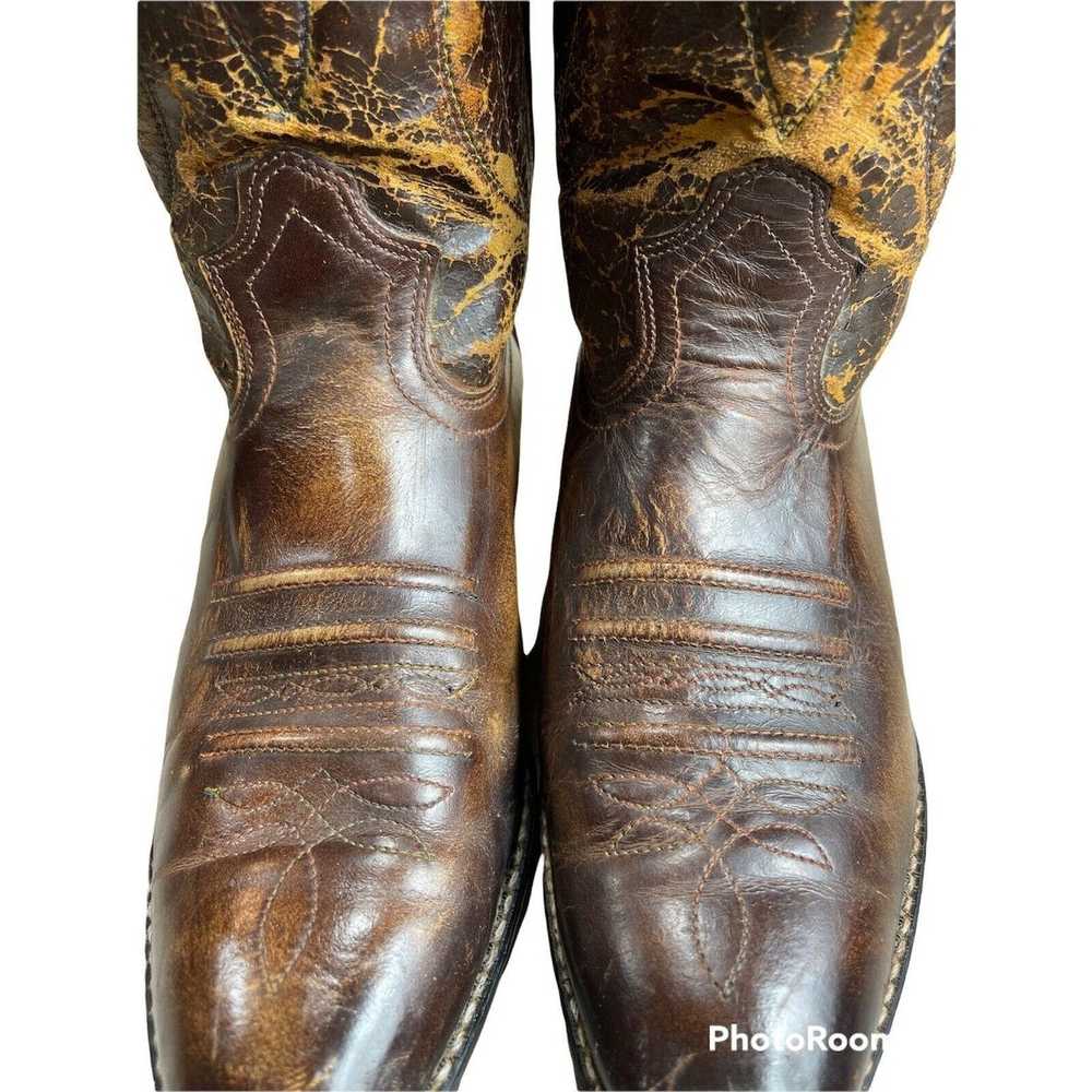 Other × Vintage Cowboy Brown boots distress - image 4
